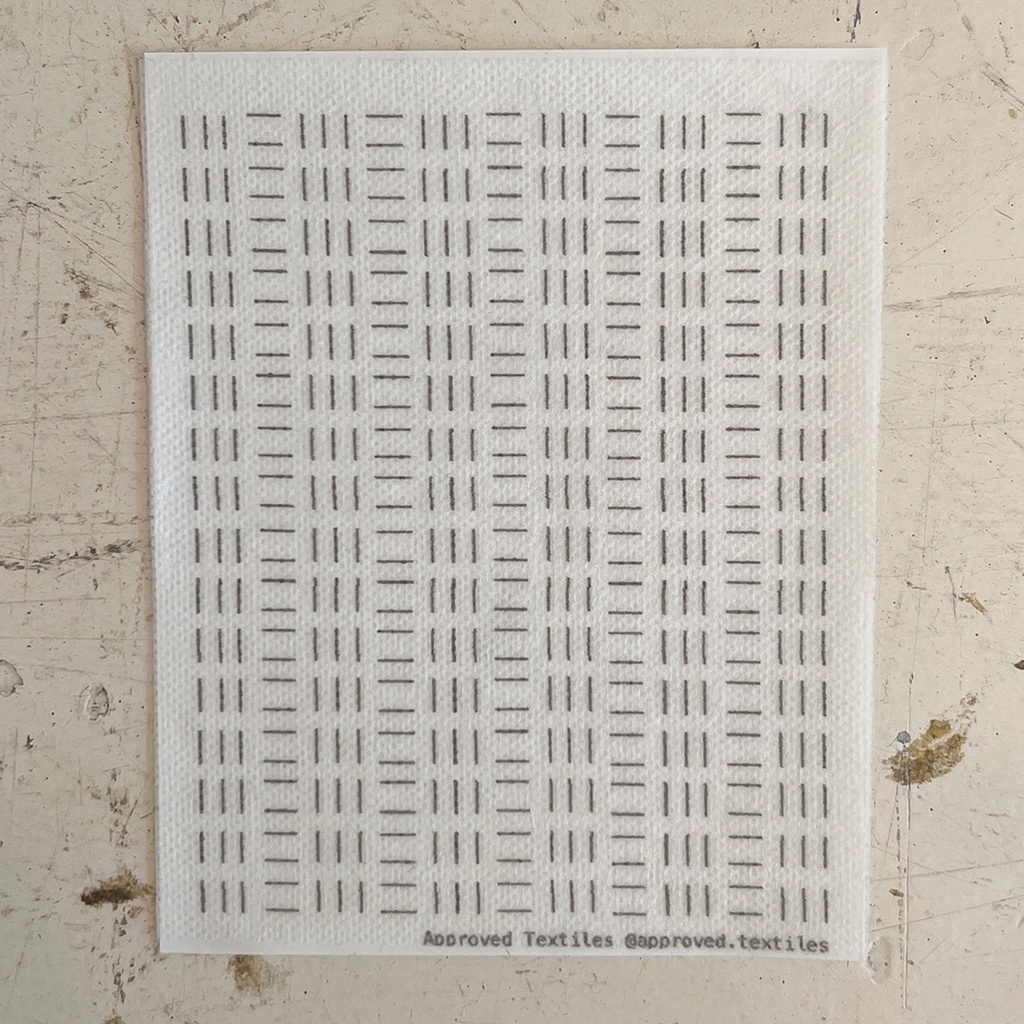 Vertical Dashes - Minimal Mending + Embellishment Transfer