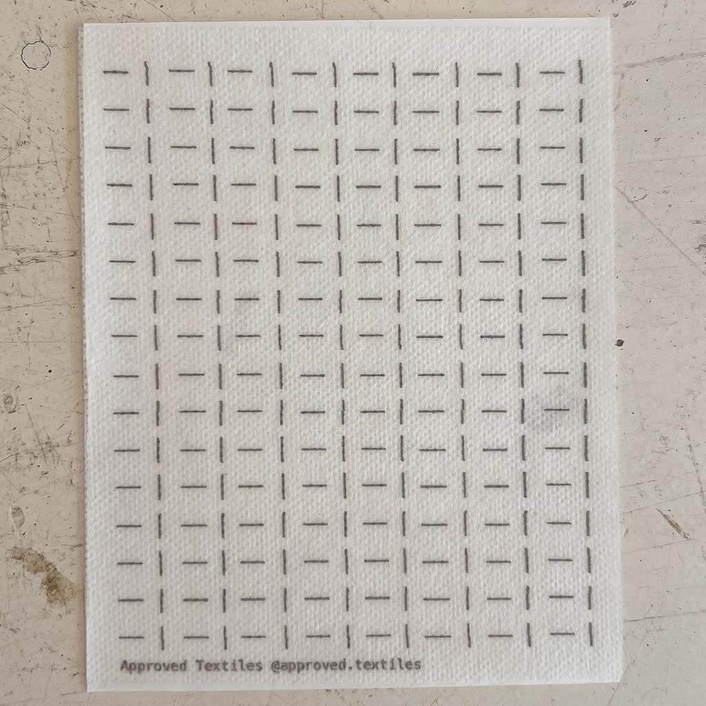 Vertical Dashes - Minimal Mending + Embellishment Transfer