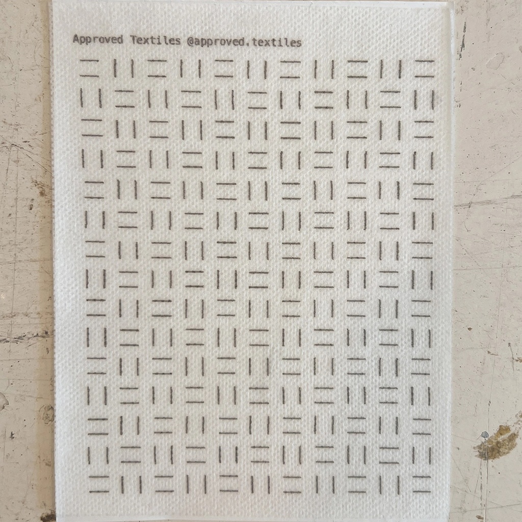 Vertical Dashes - Minimal Mending + Embellishment Transfer