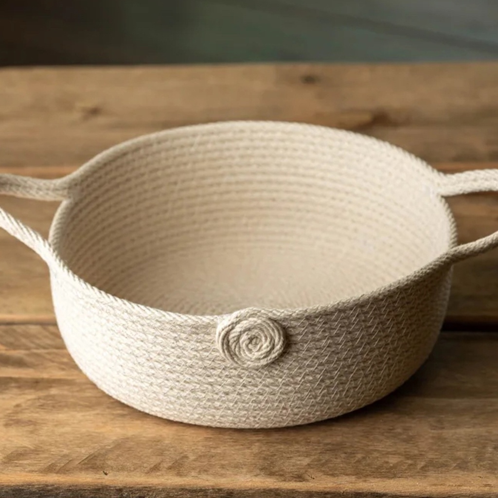 Coiled Rope Basket Kit Basket with Handles