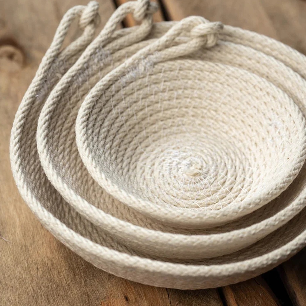 Coiled Rope Basket Kit Nesting Bowls