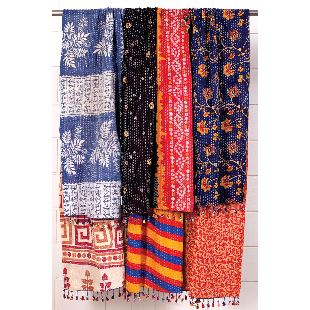 Assorted Cotton Kantha Scarf