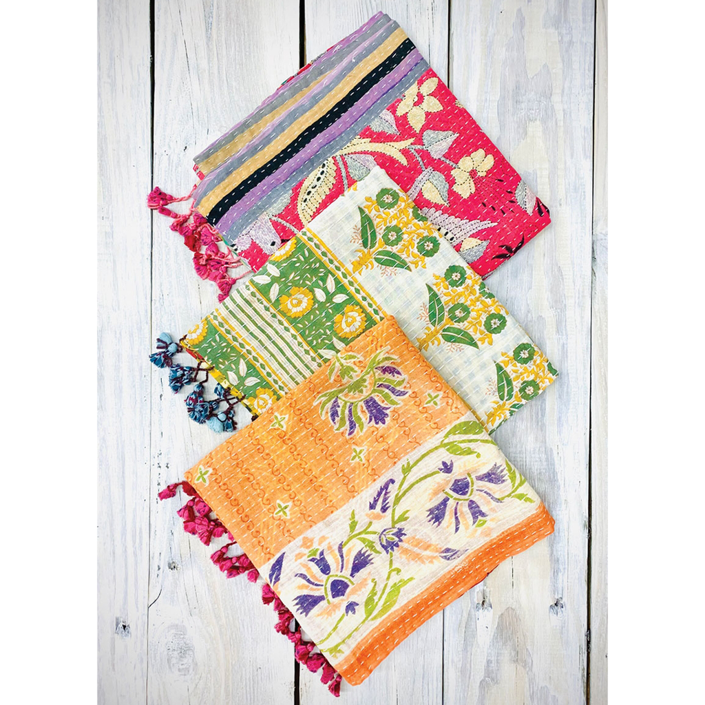 Assorted Cotton Kantha Scarf