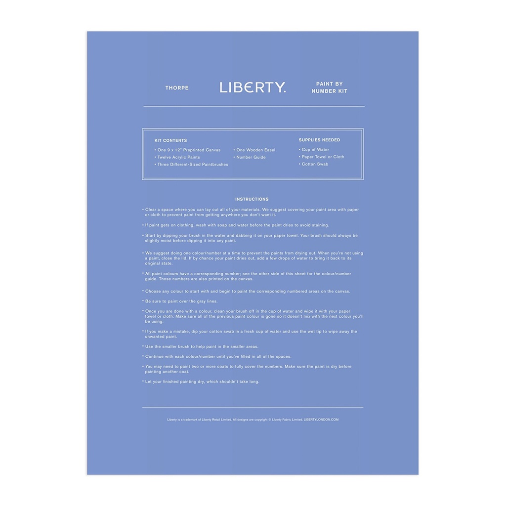  Liberty 9 X 12 Paint By Number Kit Thorpe