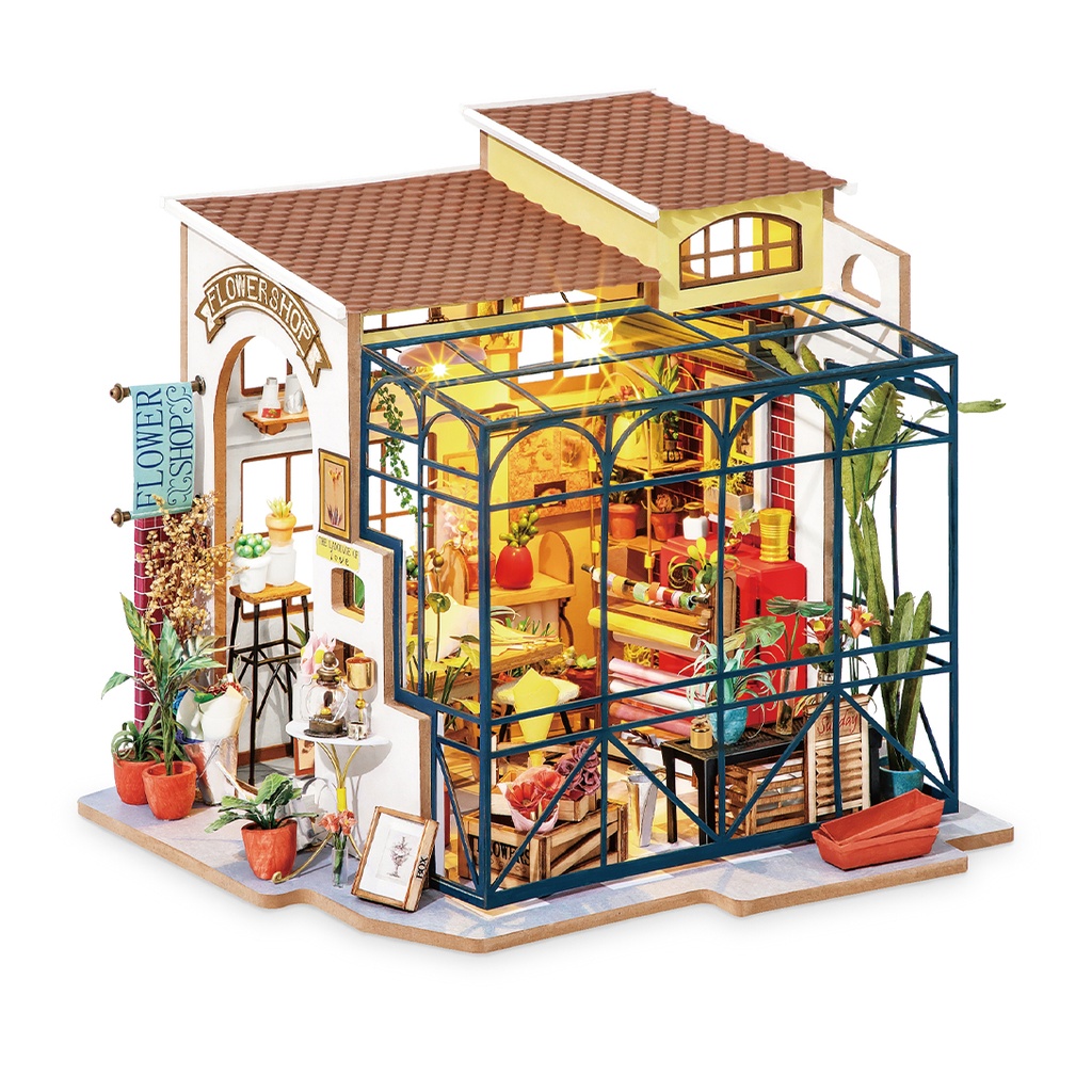 Rolife Emily’S Flower Shop Diy Miniature House