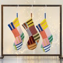Patchwork Stripe Holiday Stocking