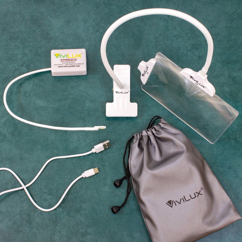 ViviLux XL Clip-on XL Magnifier + Craft Light