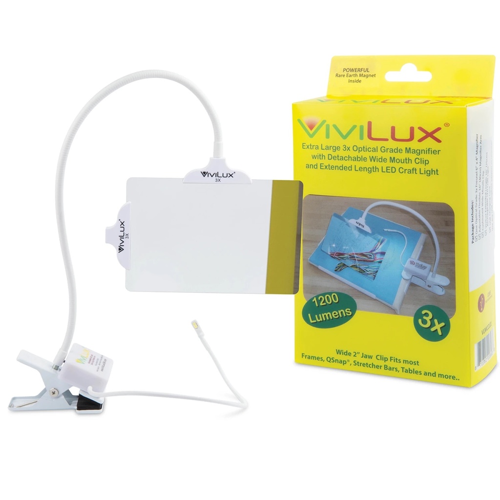 ViviLux XL Clip-on XL Magnifier + Craft Light