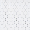 HEXAGONS, SASHIKO CLOTH, WHITE