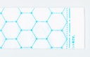 HEXAGONS, SASHIKO CLOTH, WHITE