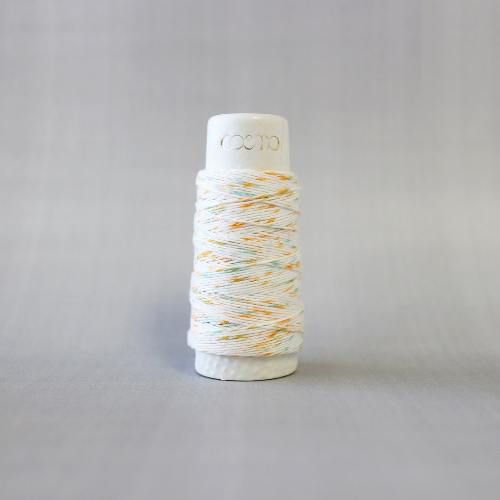 Shaved Ice Orange/Blue, Hidamari Sashiko Thread, 30m Spool