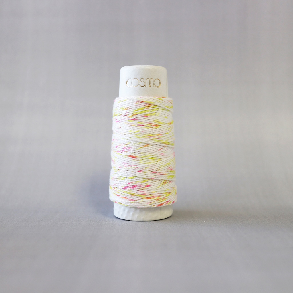 Shaved Ice Pink/Yellow, Hidamari Sashiko Thread, 30m Spool