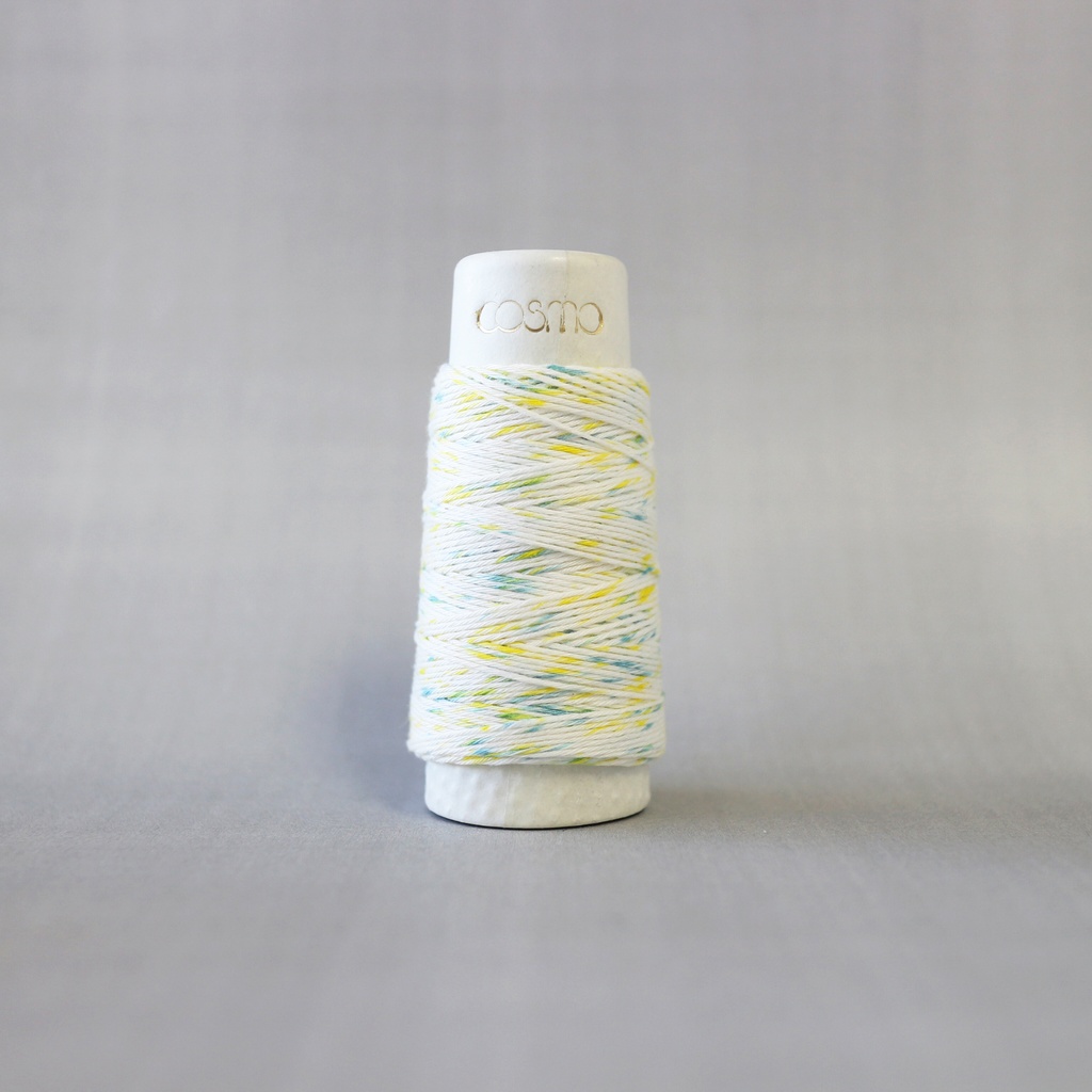Shaved Ice Yellow/Green, Hidamari Sashiko Thread, 30m Spool