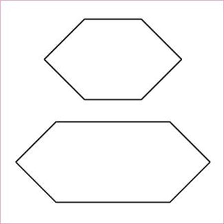 [EPP_ELHEX-1-2] Elongated Hexagon Papers (1/2")