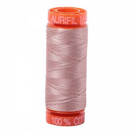 Aurifil 50wt Cotton, 200m Spool, Antique Blush (#2375)