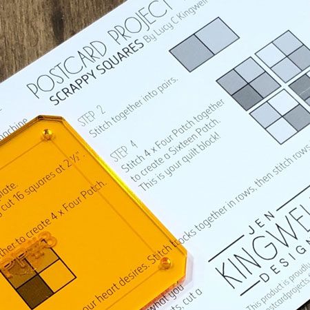 JKD Postcard #3, Scrappy Squares