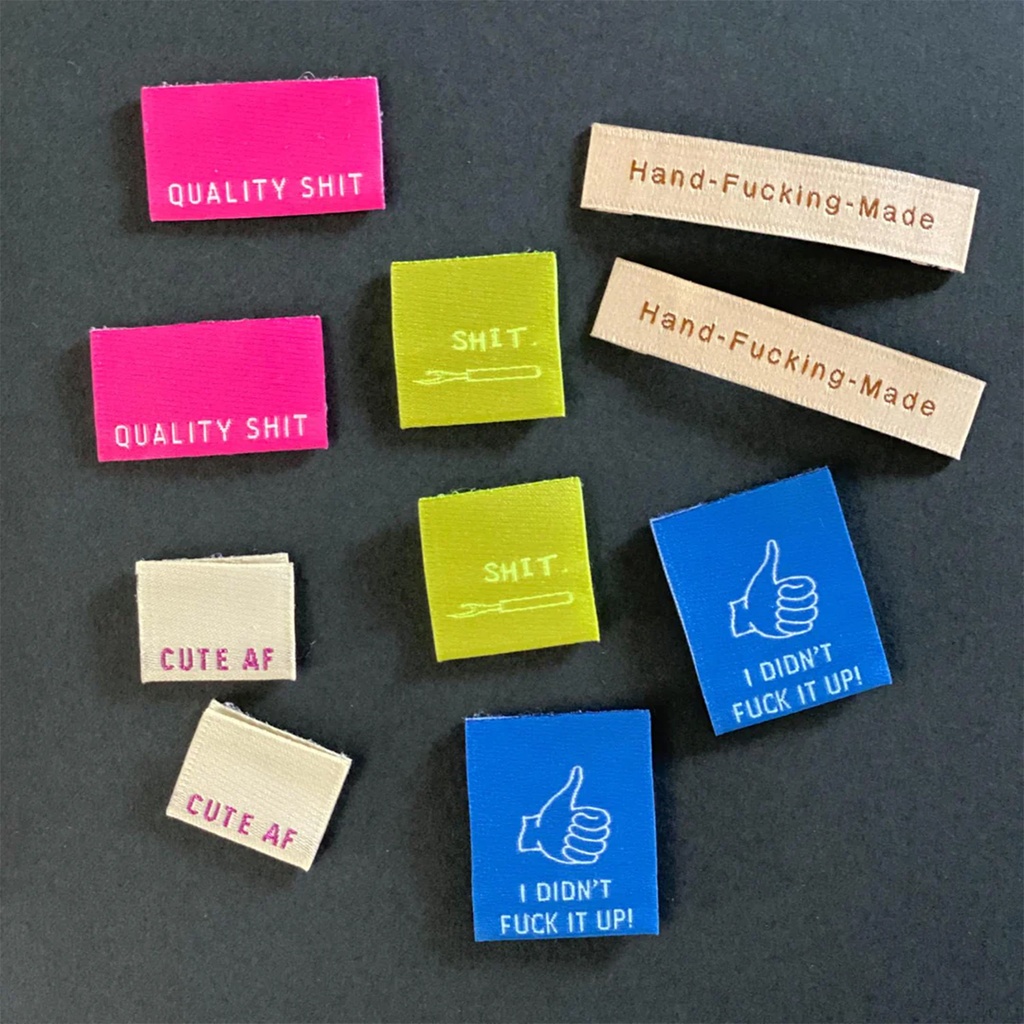 [KMWL-LE-SS-2020] "The Sweary Sewist" Limited Edition Woven Labels, 10pk