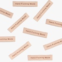 "Hand F***ing Made" Woven Labels, 10pk