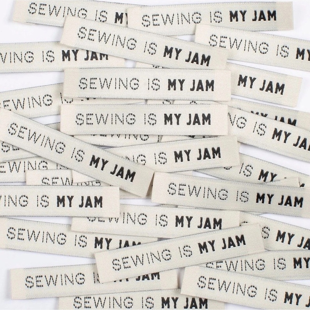 ​"Sewing Is My Jam" Woven Labels, 8pk