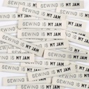 "Sewing Is My Jam" Woven Labels, 8pk