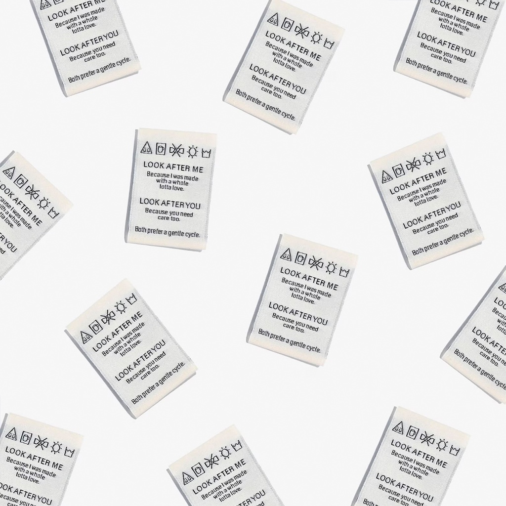 "Look After Me" Woven Labels, 6pk