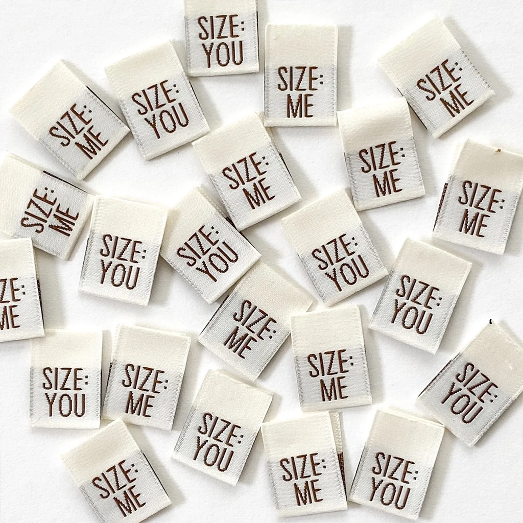 "Size: Me/You" Woven Labels, 8pk
