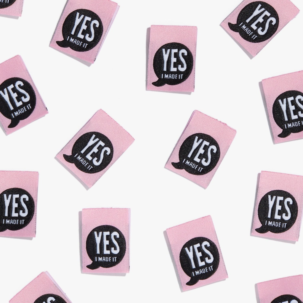 "Yes I Made It" Woven Labels, 10pk