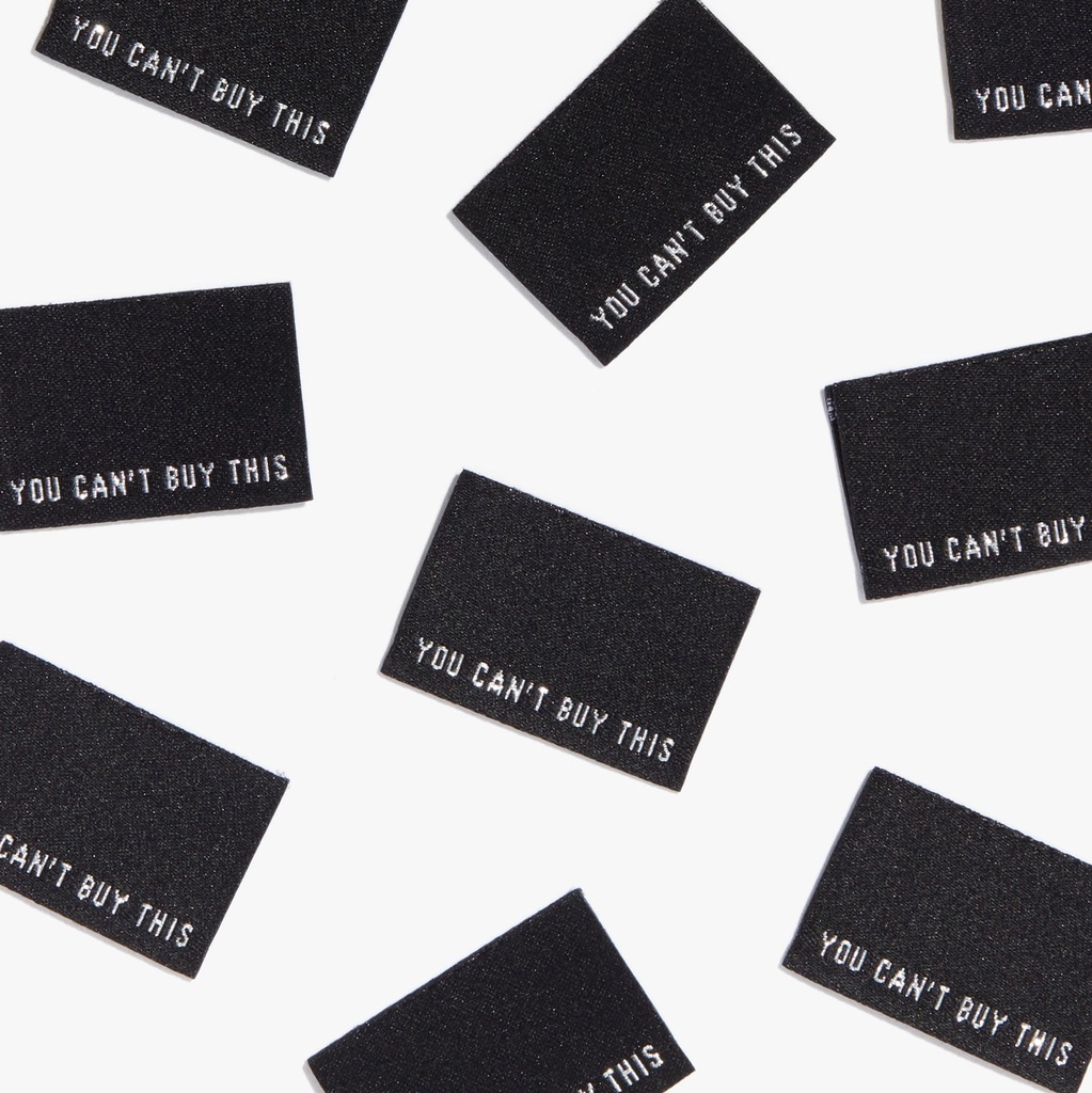 ​"You Can't Buy This" Woven Labels, 8pk