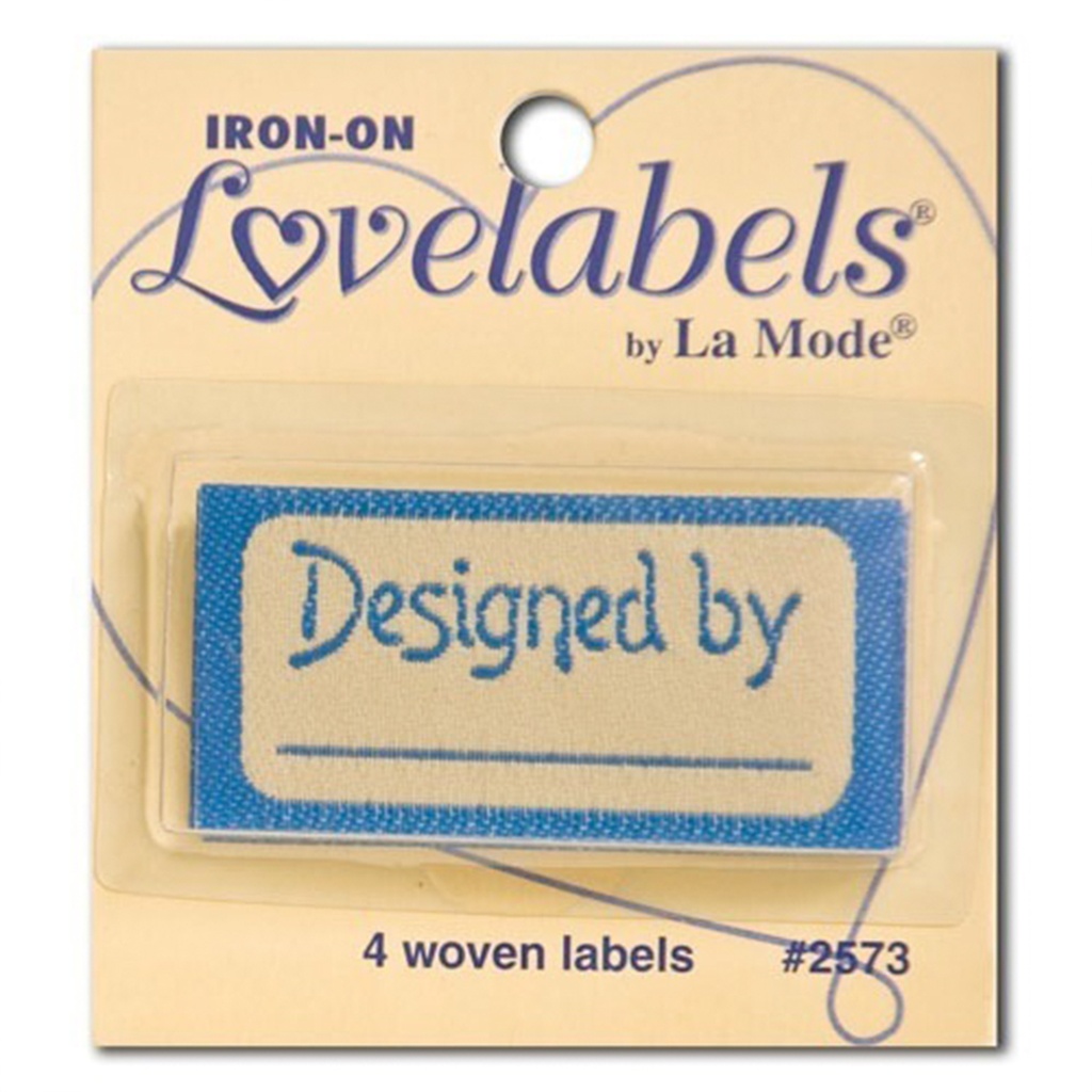 ​Designed By, Iron-On Labels