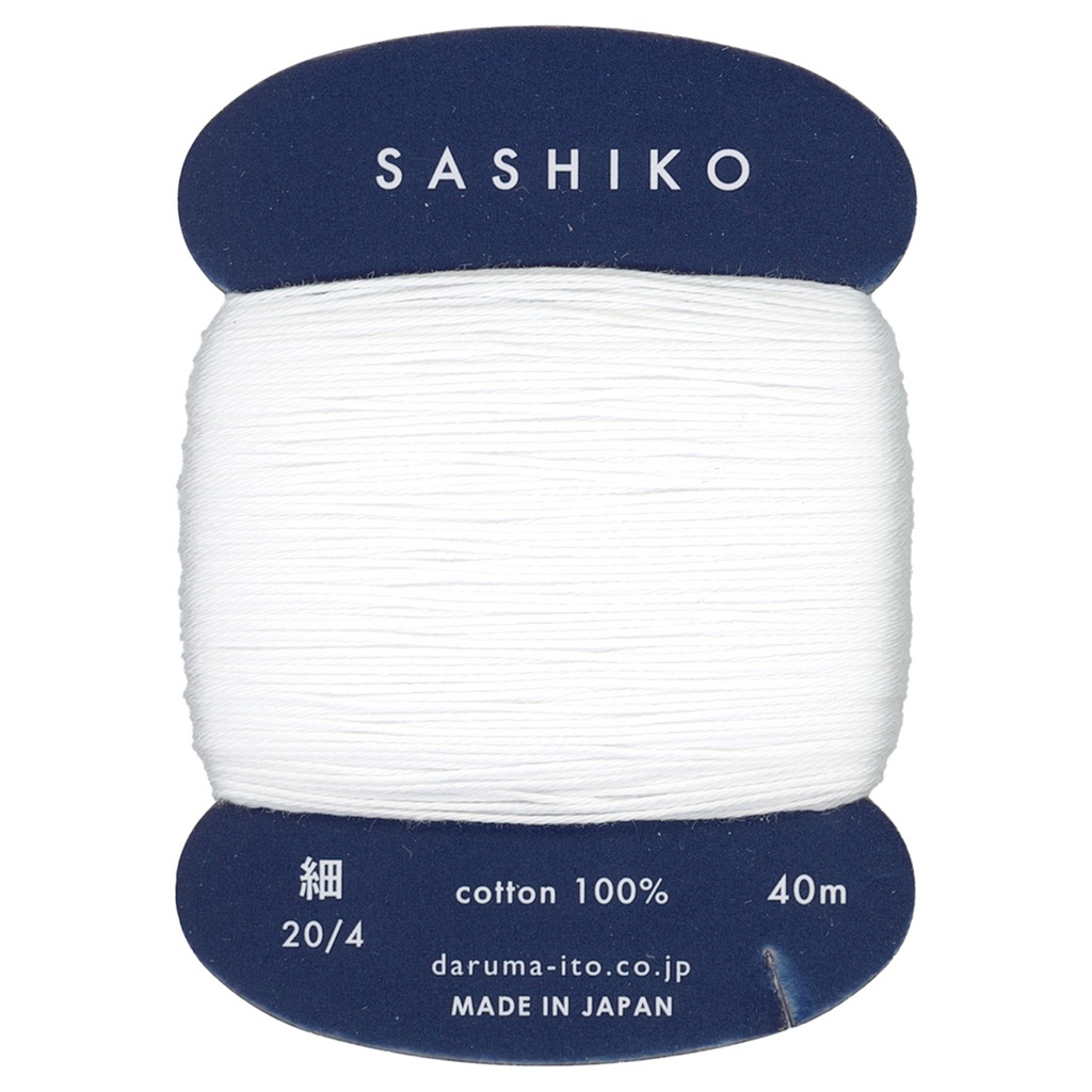 [201-2400] #201 White, Daruma (THIN 20/4 CARDED THREAD)