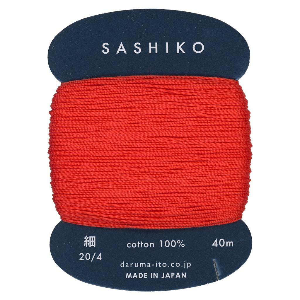 [212-2400] #212 Bright Red, Thin, 20/4, 40m, Daruma