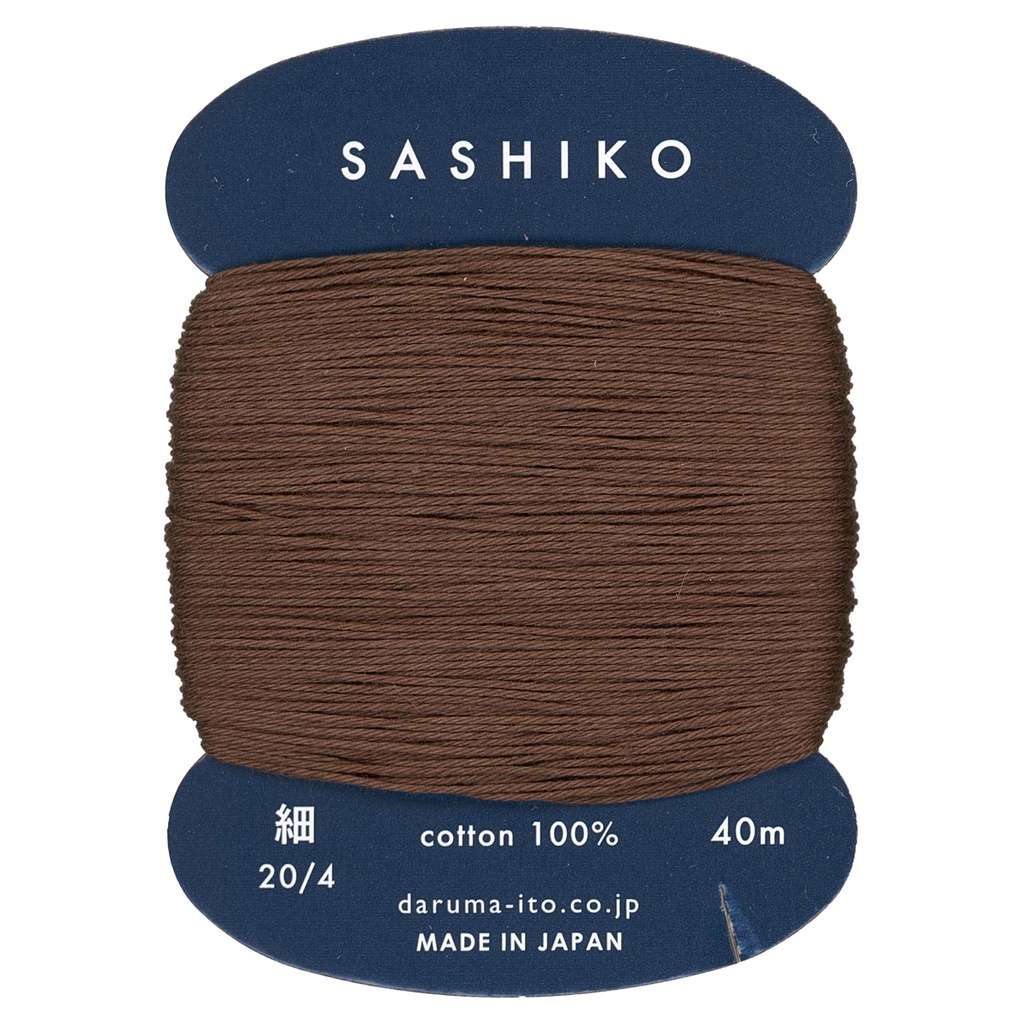 [218-2400] #218 Dark Brown, Thin, 20/4, 40m, Daruma