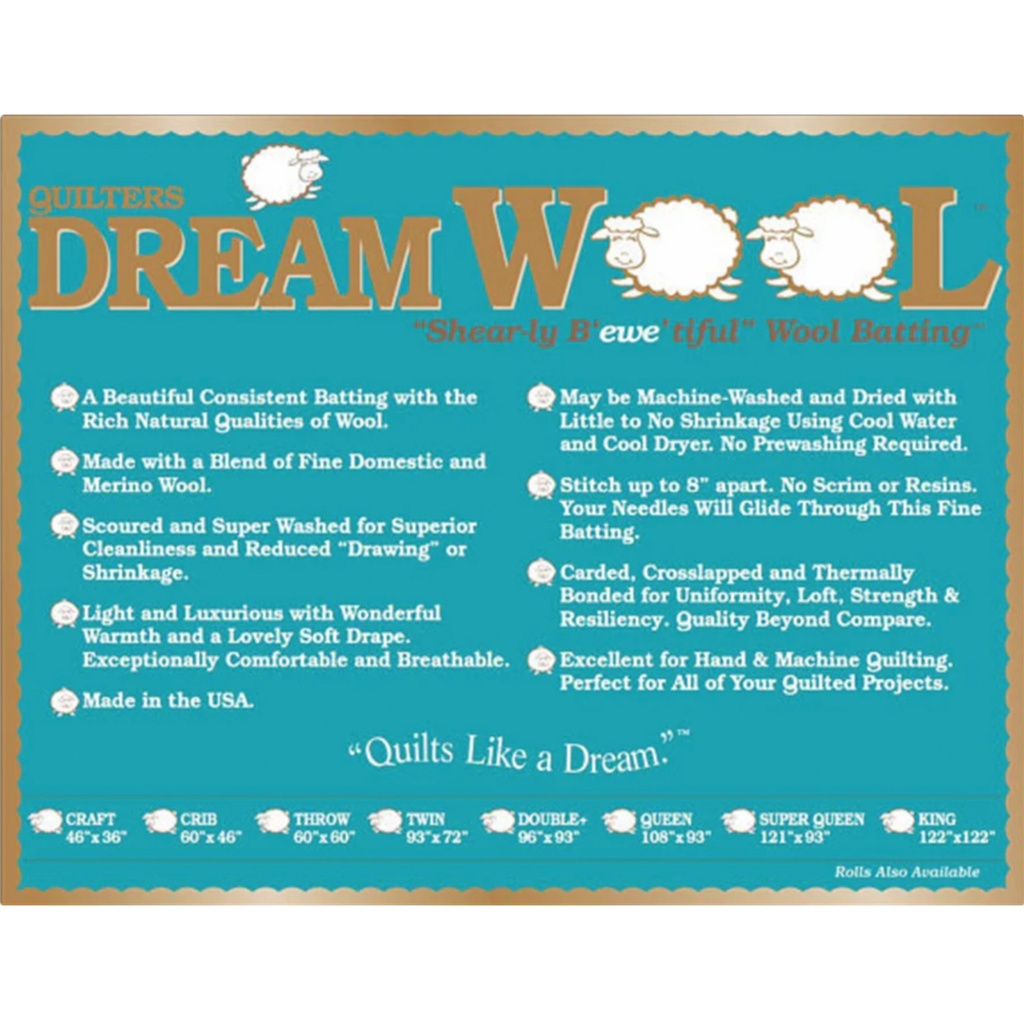 [NOT-027-4] Wool Batting (Queen Size)