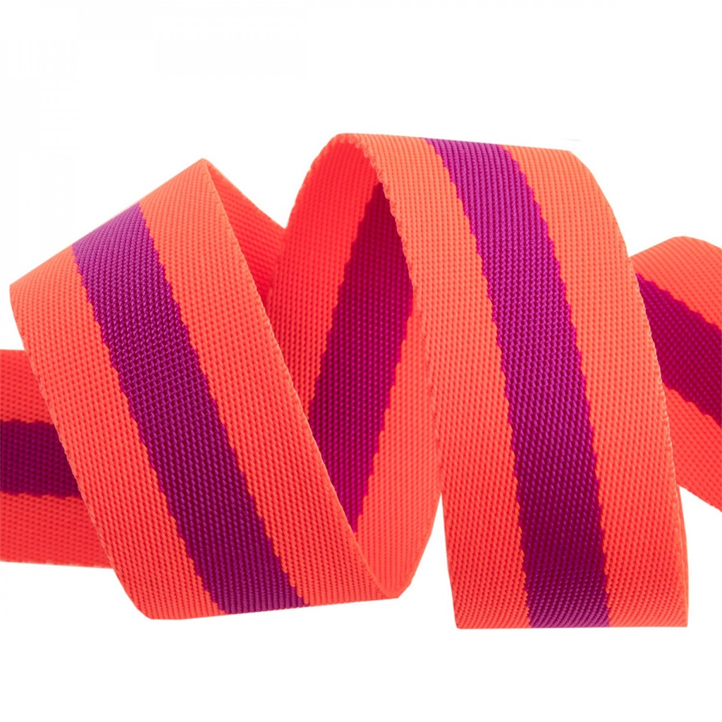 1- 1/2" Webbing - Watermelon and Plum