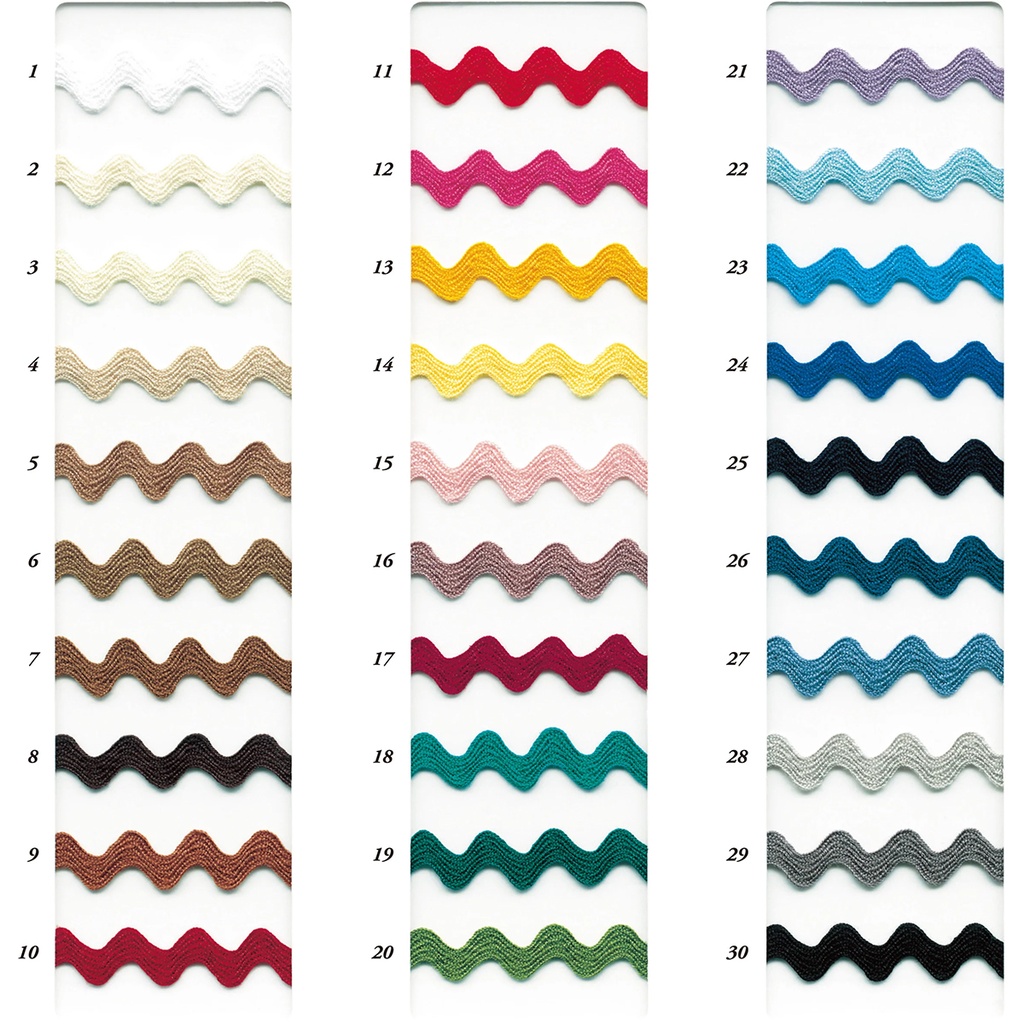 [SIC-9412L-1] 1/4 inch Cotton Rick Rack (White (1))