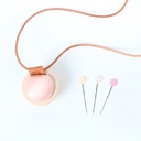 Cohana, Sakura Ohajiki Sewing Pins & Cypress Pincushion Necklace Set