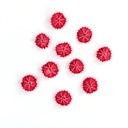 Crimson, 10 Pack, 9/16" Ombre Ribbon Flowers