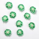 Mint, 10 Pack, 9/16" Ombre Ribbon Flowers