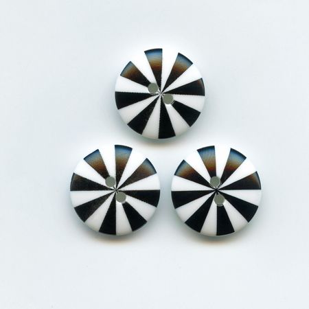 Kaffe Fassett, 15mm Radiate - Black & White Button Pack