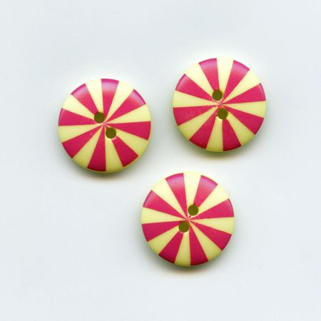 [BPK_15R-RY] Kaffe Fassett, 15mm Radiate - Rose & Yellow Button Pack