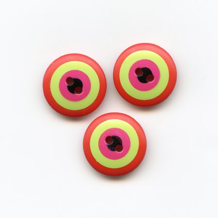 Kaffe Fassett, 15mm Target - Orange, Lime, Pink Button Pack