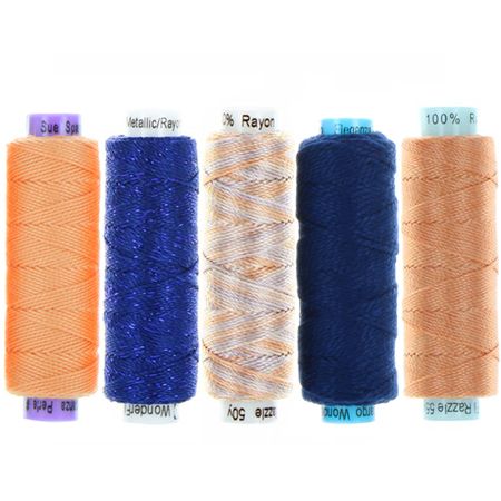 Blueberry Peach - Embroidery Thread Pack