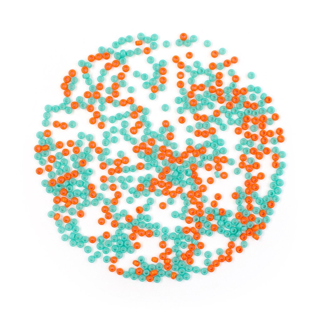 Squash Squad Aqua + Orange Bead Mix