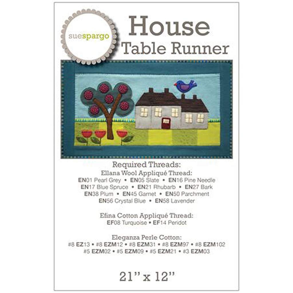 [PATT_0916] House Table Runner Pattern