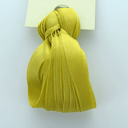 7mm Silk Ribbon - Chamomile Gold