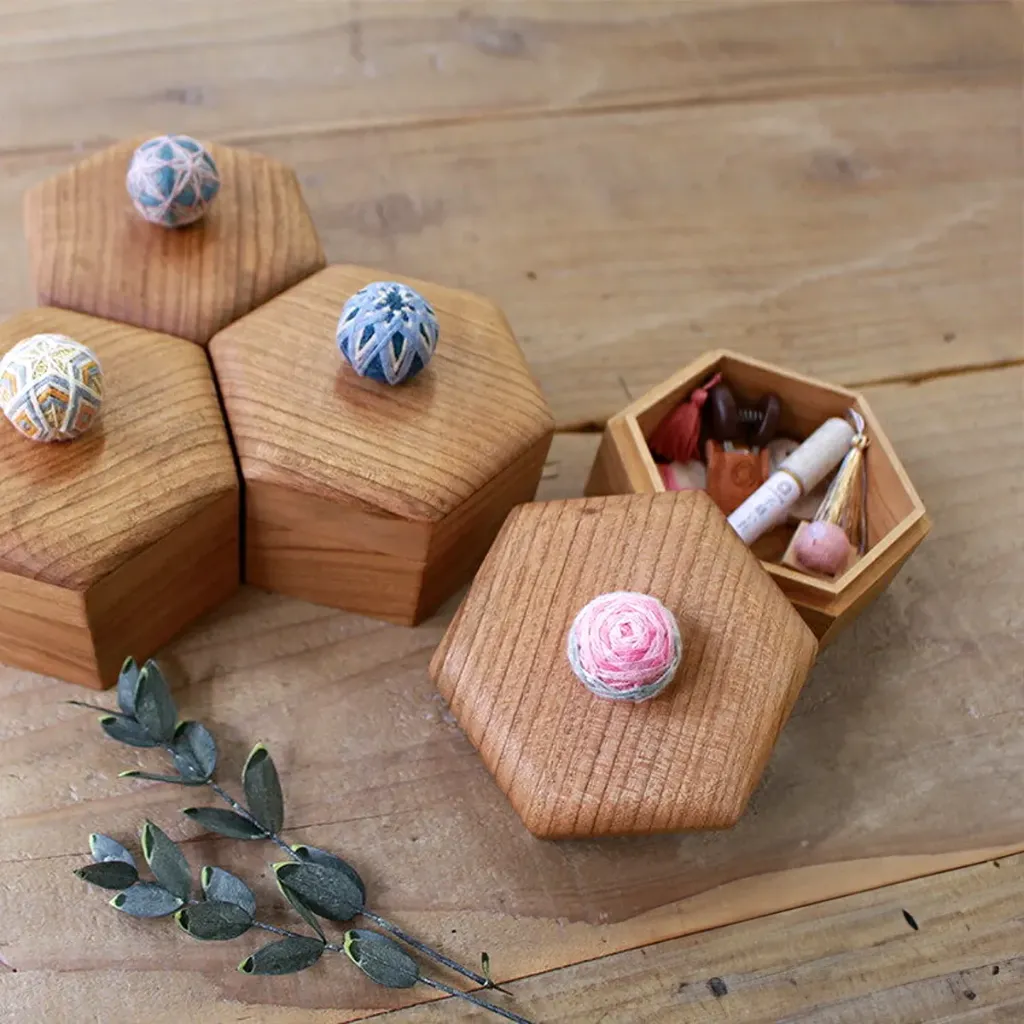 [C45-187] Cohana, Hexagonal Temari Box (COHANA YELLOW)