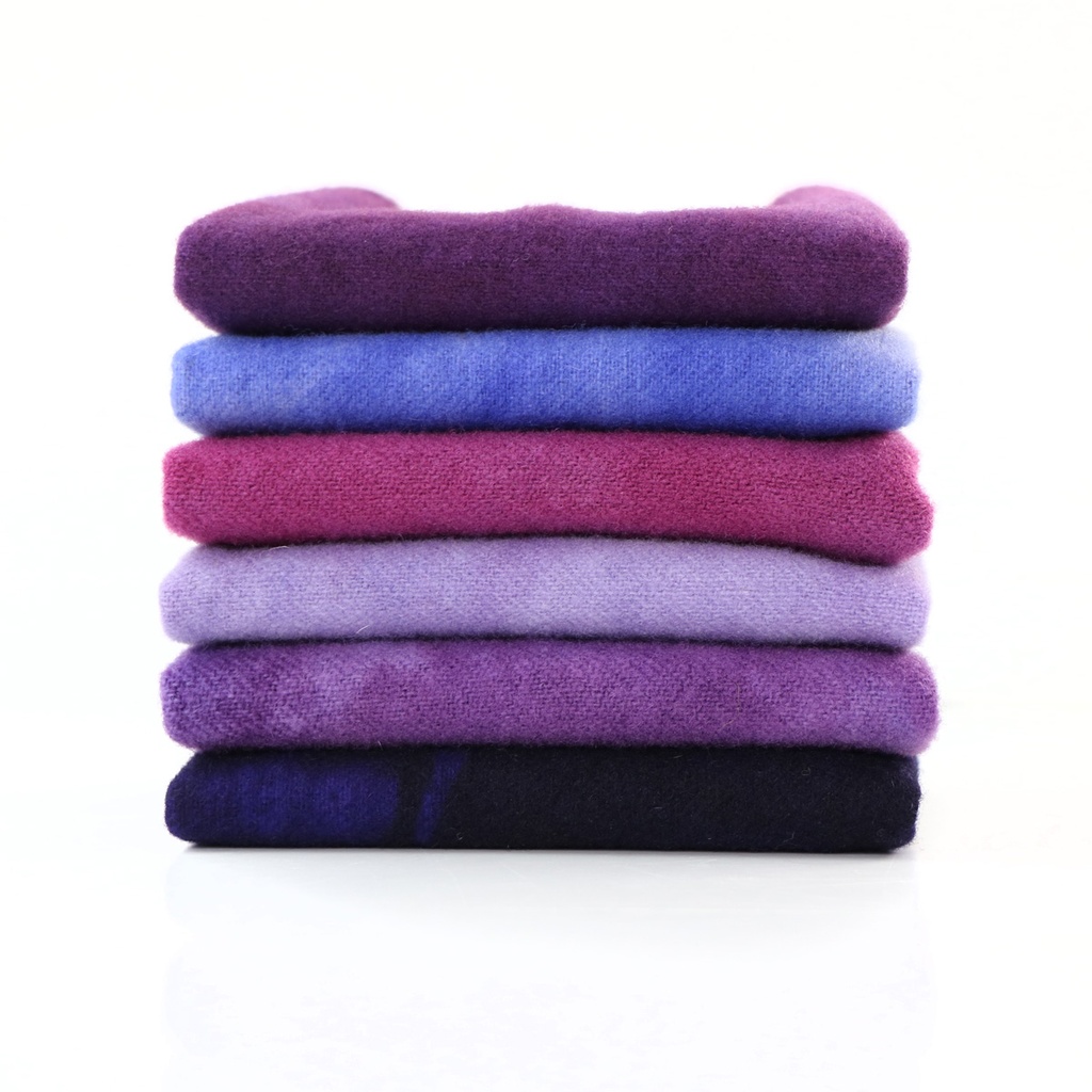 [TWB_858-16] Double Dyed Wool Bundle - Purple Pansy (Fat 1/16)