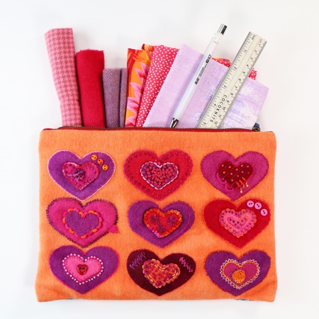 Heart to Heart Zippered Bag