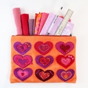 [KT_4860-2] Heart to Heart Zippered Bag (Eleganza Thread Pack)
