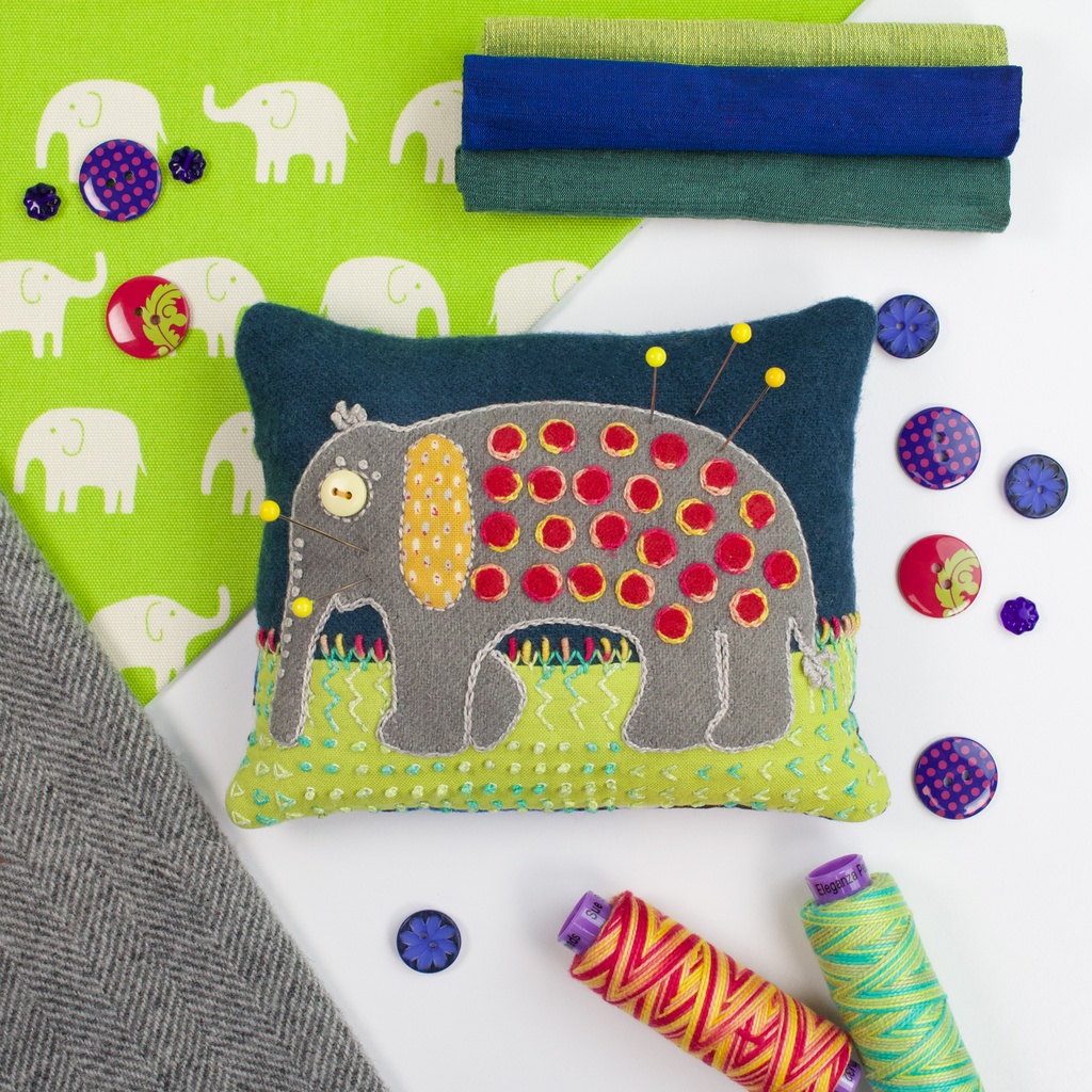 [KT_4826-1] Elephant Pincushion (Kit & Free Pattern)